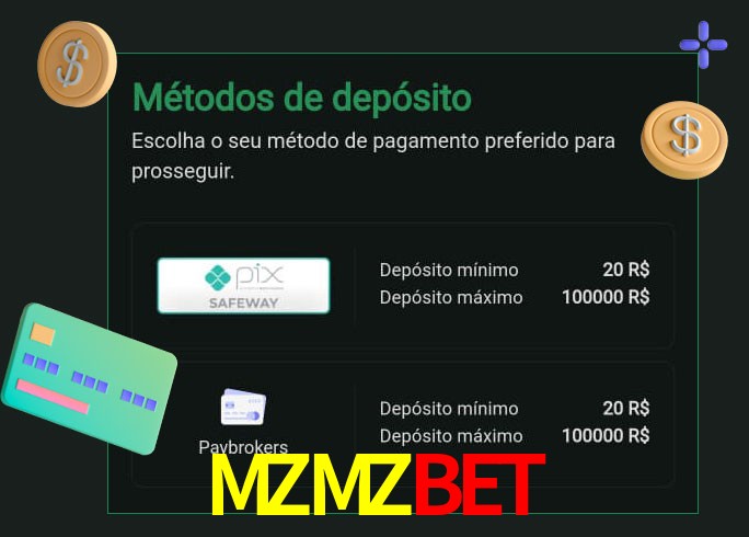 O cassino MZMZBET oferece uma grande variedade de métodos de pagamento